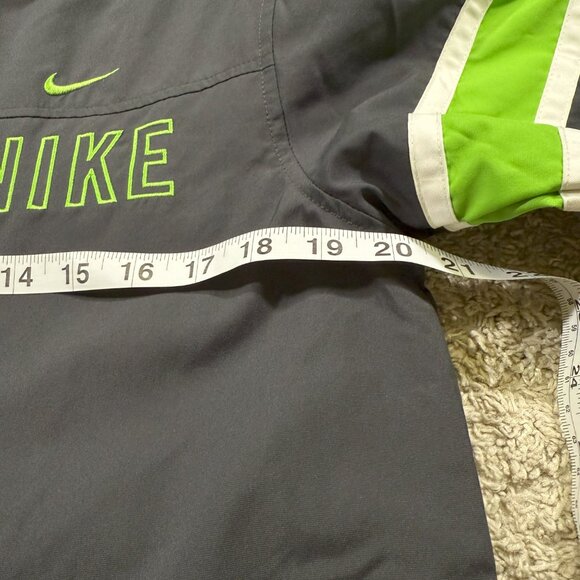 Nike Retro 2000s Grey Windbreaker Light Jacket Zip Up Vintage Sporty Youth L - Picture 5 of 6